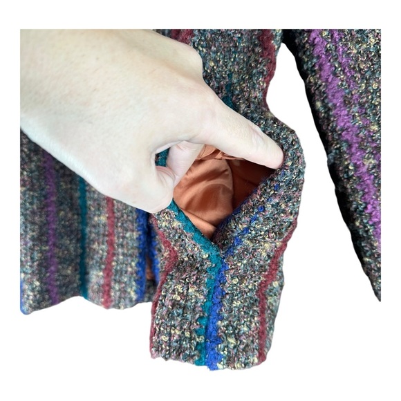 D.K. Gold Don Kenny Women’s 12 Wool Blend Vintage Boho Blazer Jacket 1980s Artsy - Picture 5 of 13